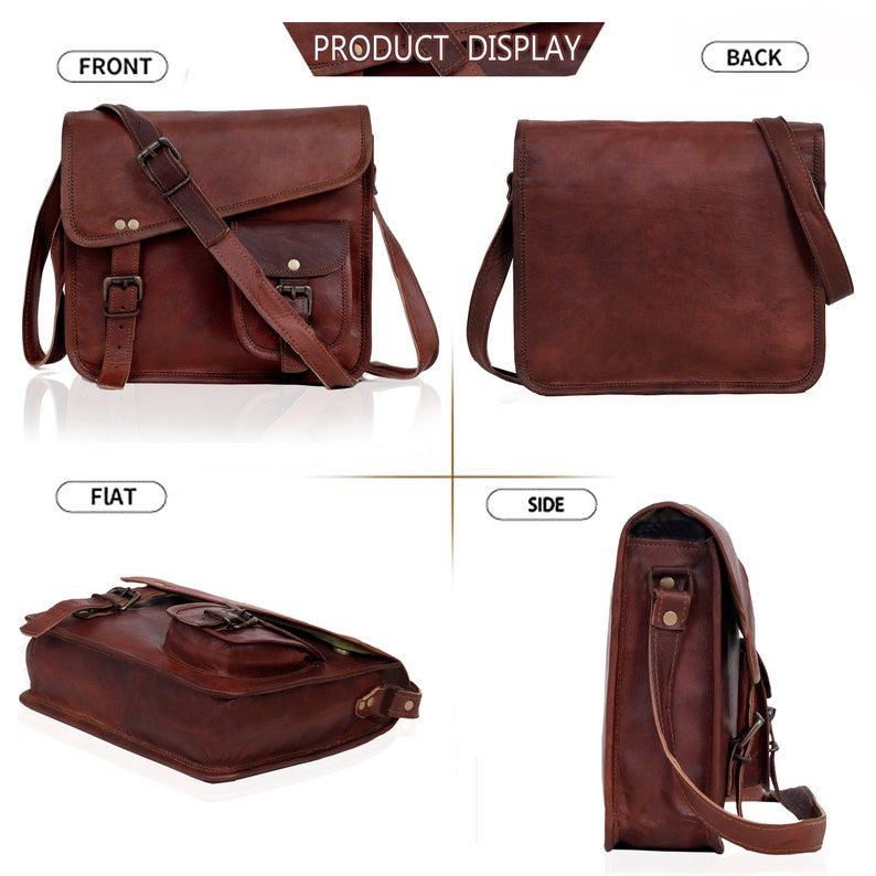 Leather Satchel Tablet Bag, Gift for Him Her, Leather Shoulder Bag , Briefcase Messenger Bag, Handmade Computer Bag, Tablet Bag for Him