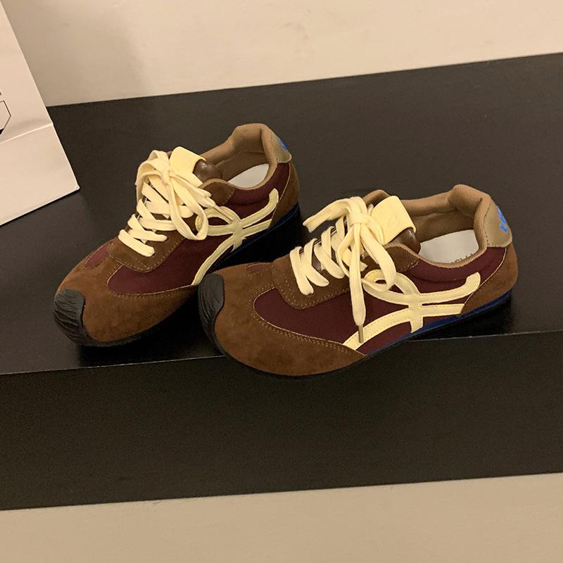 Yang Mi Has the Same Ballet Training Shoes for Women's 2025 Spring New Casual Sports Shoes, Advanced Color Matching Forrest Gump Shoes for Women