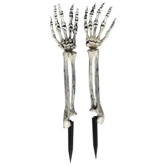 Halloween Skeleton Stakes Realistic Stake, Spooky Skull Hand Yard Atmospheric Horror Lawn Accents Sign for Outdoor Garden Graveyard Decor Waterproof