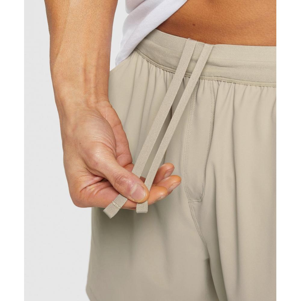 Gymshark Studio 6  Shorts Sand Brown A1a4h Nbzs