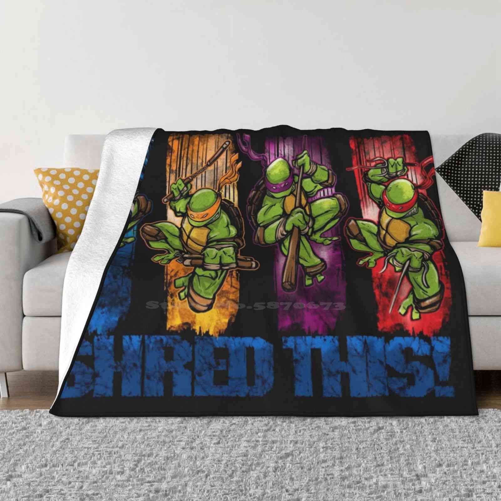Shred This! New Arrival Fashion Leisure Warm Flannel Blanket Leonardo Michelangelo Donatello Patrick Scullin 30x40in