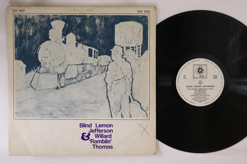 LP Record BLIND LEMON JEFFERSON RAMBLIN THO  Blind Lemon Jefferson  Willard Ra EJC1200 EARLY JAZZ CLA Non Japan Blues Used
