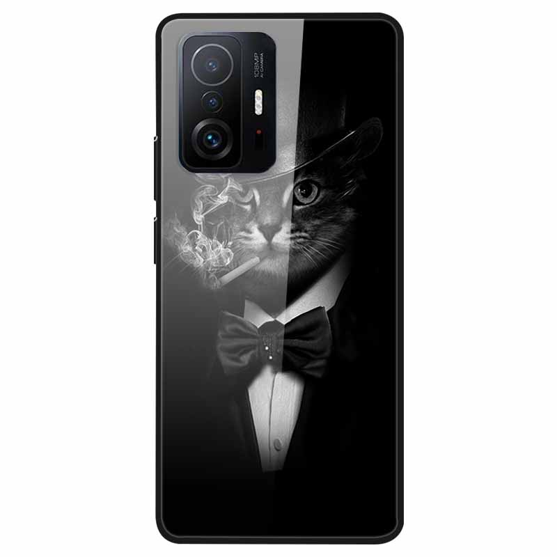 Luxury Case for Xiaomi Mi 11T Pro Cover Tempered Glass Cover for Xiaomi 11T 11 T Pro Phone Case for Xiaomi 11TPro Fundas 2021