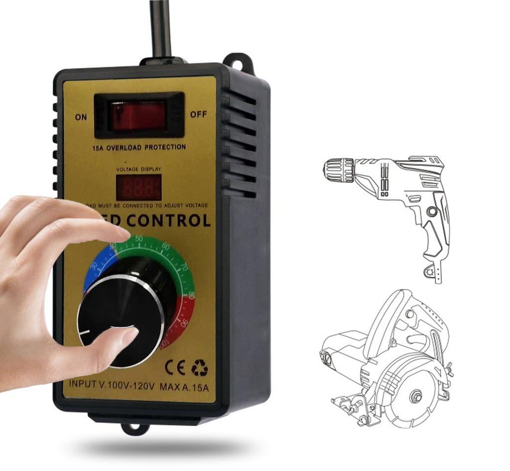 Motor Speed Controller with Overload Protection Electronic Voltage Regulator 110V Variable Speed Controller Enduring