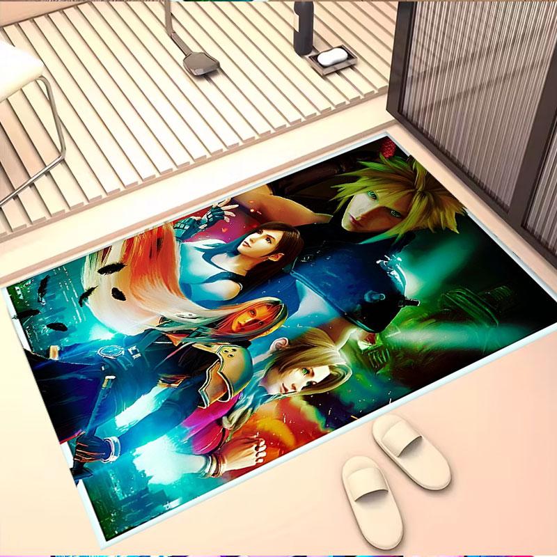 Final Fantasy Print Rug, Washable Floor Carpet, For Entryway Dorm Laundry Room Office Study, Home Decor Birthday Christmas Gift