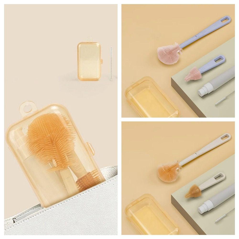 Multipurpose Baby Bottle Cleaner Brush with Box Silicone Bottle Brush  Toddler