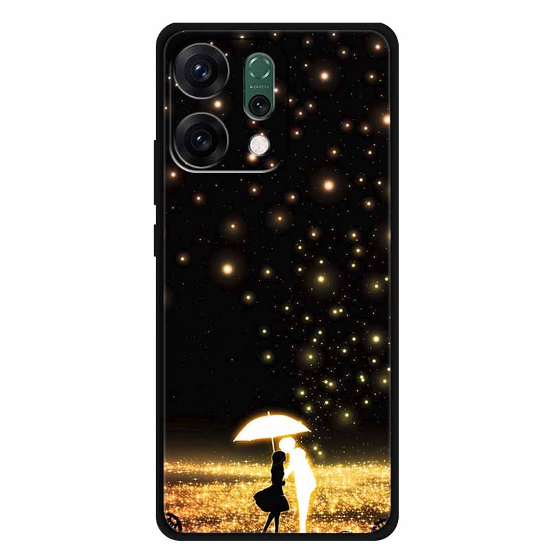 For Oppo Reno 14 5G Phone Case 6.59" Fashion Luxury Casing Black Silicone Soft Back Cover For Oppo Reno 14 Shockproof Capa Funda