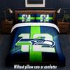 Seattle Seahawks Design Bed Bedding Set 1 Duvet Cover + 2 Pillowcases Soft Breathable Household Bed Linens