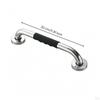 NonSlip Grab Bar with Silicone Grip | Ergonomic Finger Grooves, Polished Stainless Steel, Washroom