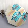 HangYodon Automatic Folding Umbrella-Simple 8-Rib Design, Bright Cartoon Pattern, Durable Iron Frame, Suitable For Travel, Outdoor, Beach-Cu