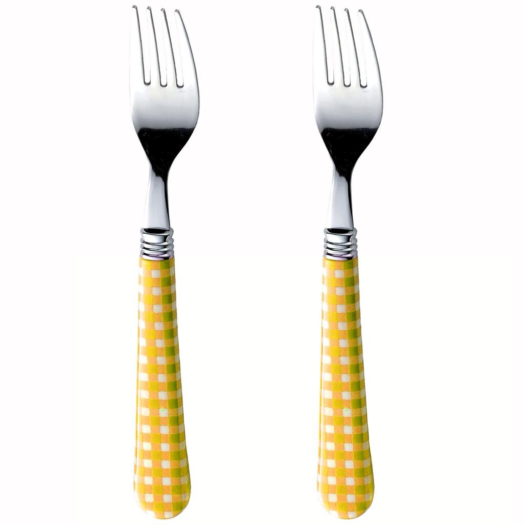 Nagao Epicheck Dinner Cutlery 8 Made In Japan Set, Pieces, Yellow,