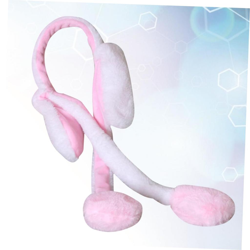 [minkissy] Girls' Hat, Moving Animal Ear Hat, Ear Headband, Popping Ears, Plush Bunny, Moving Bunny Ears, Funny Bunny Headband, Plush Headband,