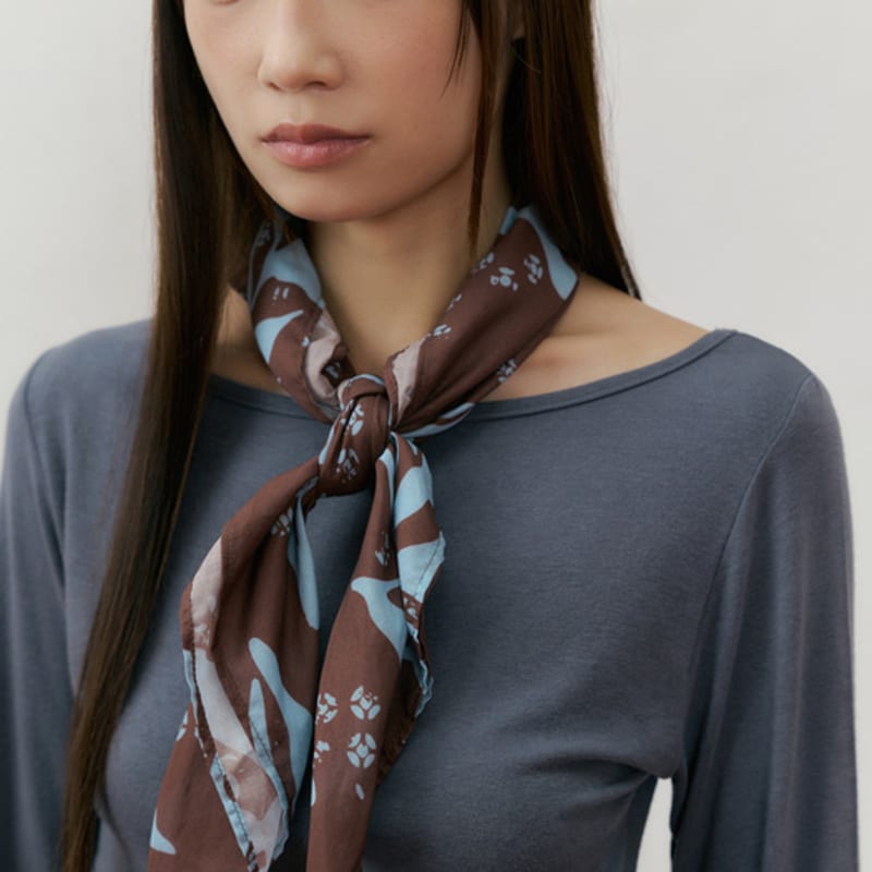 REORG REF PAISLEY BANDANA SCARF BROWN