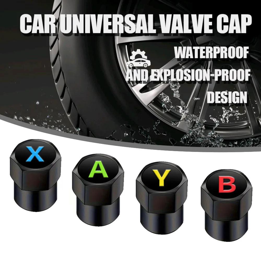 4Pcs Car Game Design Valve Cap Accessories Wheel Tire Valve Tyre Air for Auto Truck Bicycle Universal Decoration Accessories