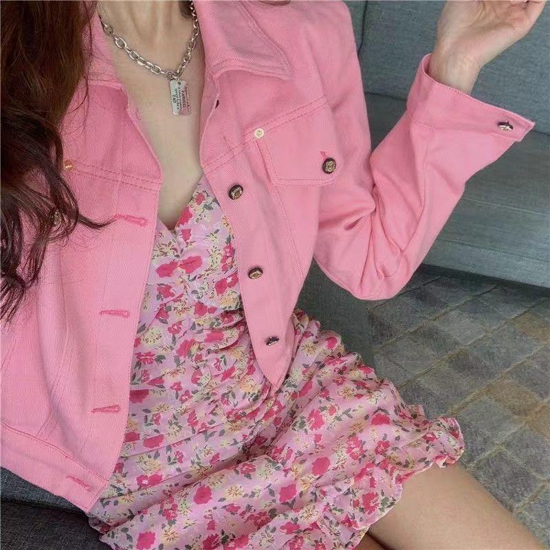 

Женский осенний комплект: куртка с кружевной отделкой и миди-юбка с высокой талией XL