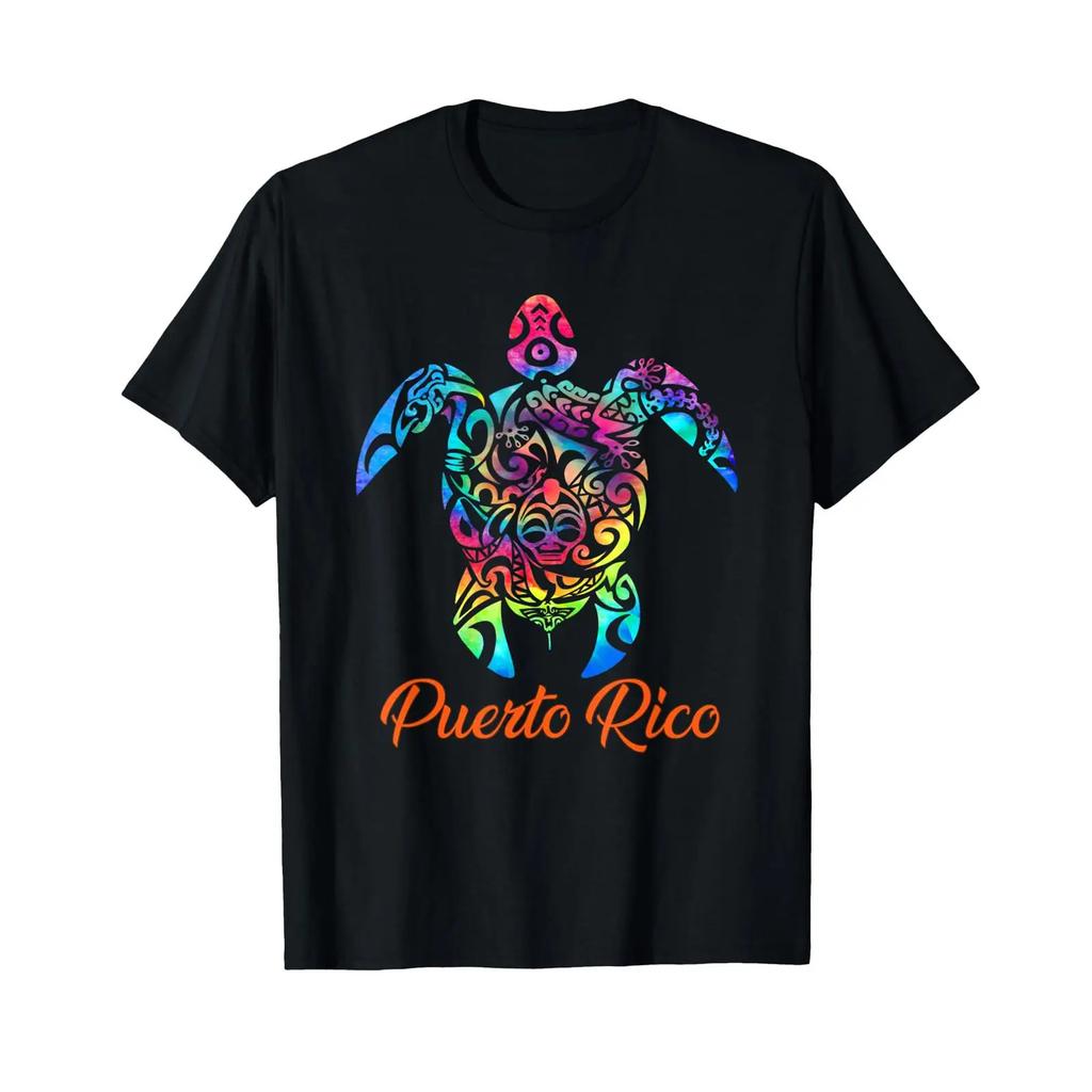 Puerto Rico Sea Turtle Family Vacation Summer 2026 T Shirt Vintage Unisex Stylish Graphic Stretched Slightly Soft