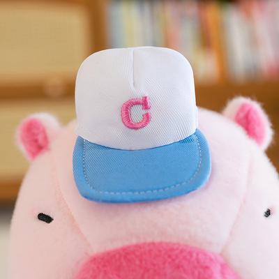 25Cm Cute Fluffy Pink Capybara Plush Toys Kawaii Baseball Backpack Stuffed Dolls Animals Kids Birthday Gift Home Decor