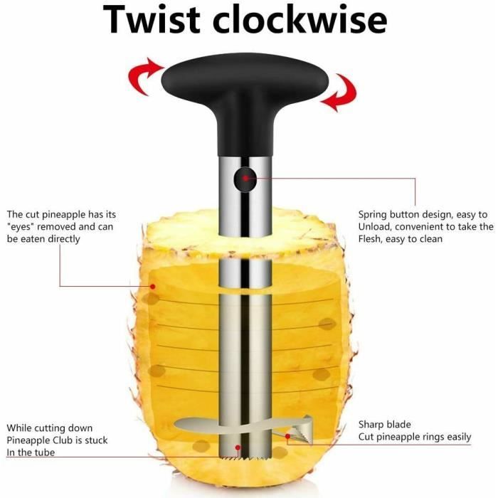 Pineapple Cutter Pineapple Slicer Pineapple Slicer, Stainless Steel Peeler
