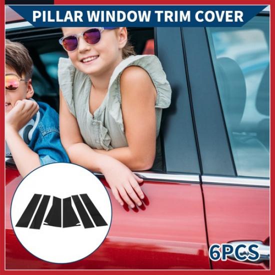 6 Pcs Door Pillar Window Trim  for Honda HRV -2024 Black New