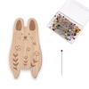 Magnetic Needle Pin Holder with 100Pcs Quilting Positioning Pin Wood Pin Cushion with 38mm Dressmaking Pin for Sewing