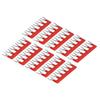 10pcs Fork Type Terminal Strips 400V 15A Pure Copper PVC Flame Retardant Jumper Block Terminal Strips for Factory Red