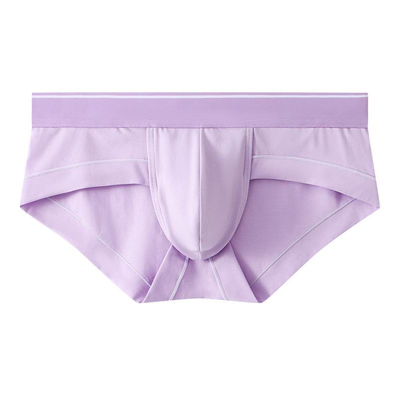 Männliche Frühjahrs- und Sommer-Sexy Reine Baumwolle U-Konvex Große Tasche Atmungsaktive Niedrige Taille Dreieck-Slips