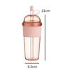 630ML Heat-Resistant Boba Tea Straw Cup Large Capacity Coffee Milk Tea Water Bottle with Lid Plastic Tumbler for Milk Tea & Boba