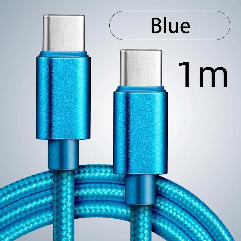 66W 5A Nylon 1/2/3Meters Usb C To Type C Fast Charging Cable For Mosr Mobile Phone Charging Cable