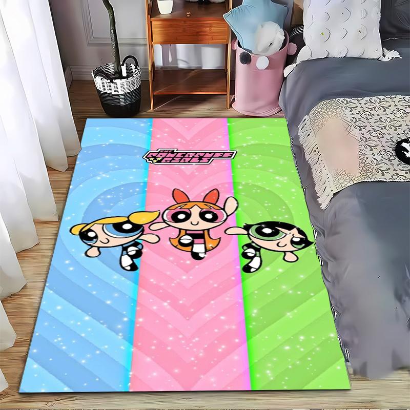 Colorful Cartoon Characters Carpet with Sparkling Background Design Suitable for use as an anti-slip for living room bedroom sofas