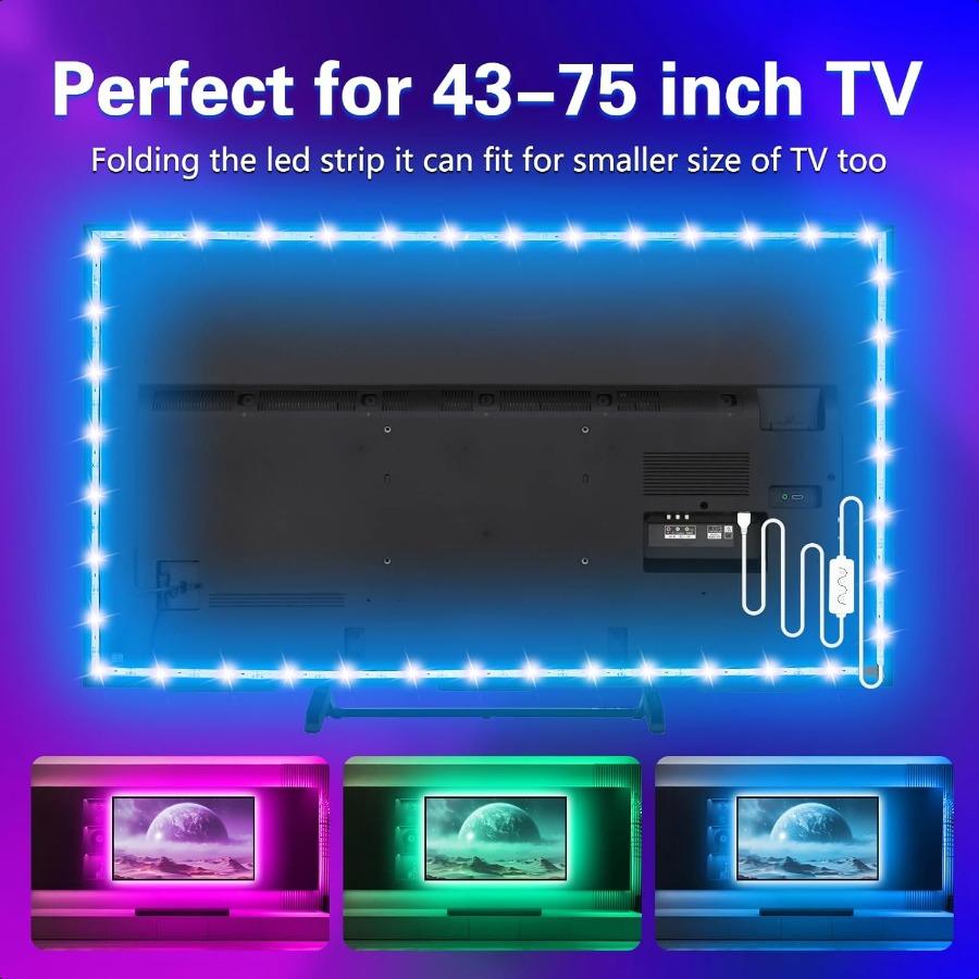 16.4ft Smart LED Strip Lights WiFi LED Lights Strip Work with Alexa and Google Assistant RGB 16 Million Colors with App Control