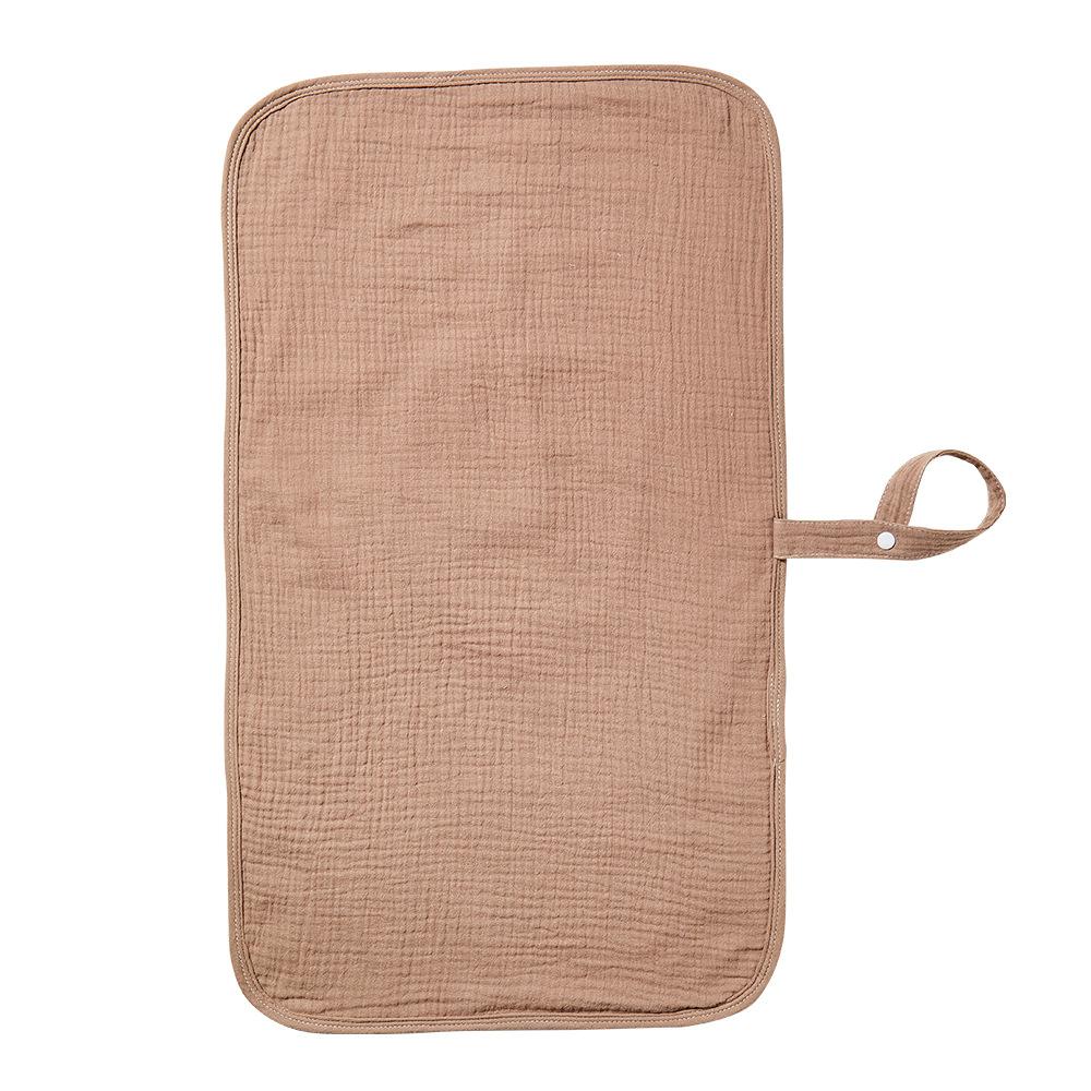 

Washable Cotton Gauze Baby Changing Pad Breathable Waterproof Portable Soft світло-коричневого кольору