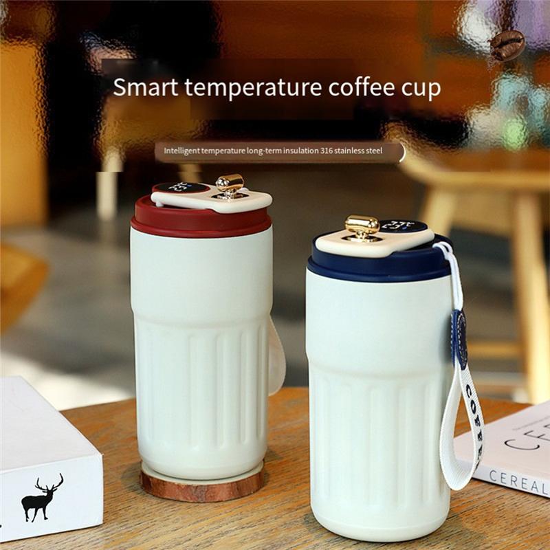 450ML Smart Thermosbottle Digital LED Temperature Coffee Mug Stainless Steel Thermal Mug Tumbler Mug Portable Flasks