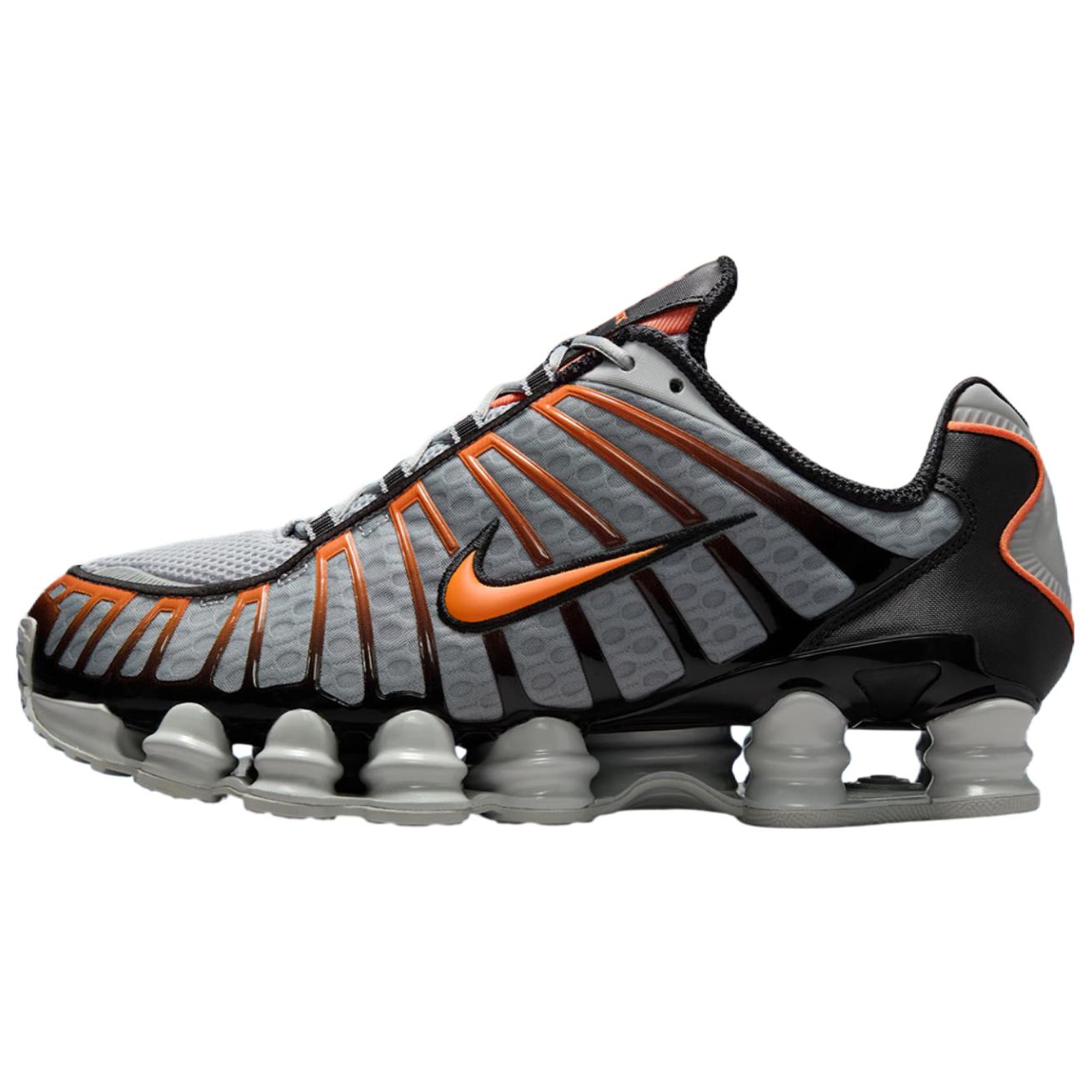 Nike Shox TL Light Smoke Bright Mandarin Men Sneakers Grey Light-Smoke-Grey Black AV3595-011 42.5