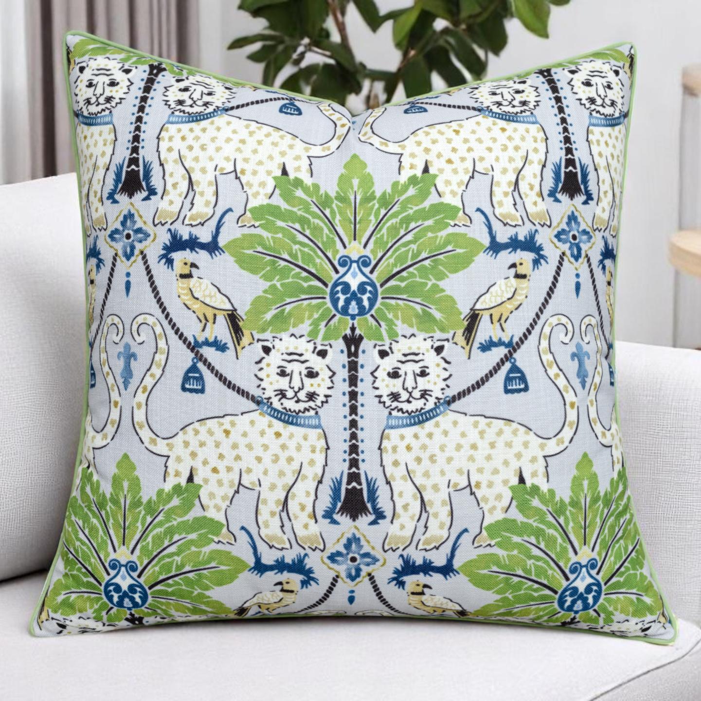 

Eurasia Decor Shorey Чехол для декоративной подушки с диким принтом – Смесь хлопка 45 cms x 45 cms (Pack of 1) зелёный