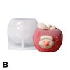 Kuchendekorationswerkzeug Weihnachtsmann 3D Silikonform Weiche Handgemachte Mousse-Kuchenform Antihaft-Kerzenform für Schokolade Puddin P9j5