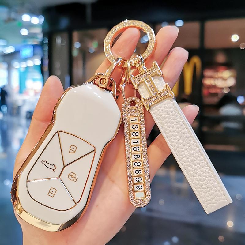 New TPU Car Remote Key Case Cover Protect Shell Bag For Xpeng Xiaopeng P5 P7 G9 G3i Smart 4 Buttons Keyless Accessories