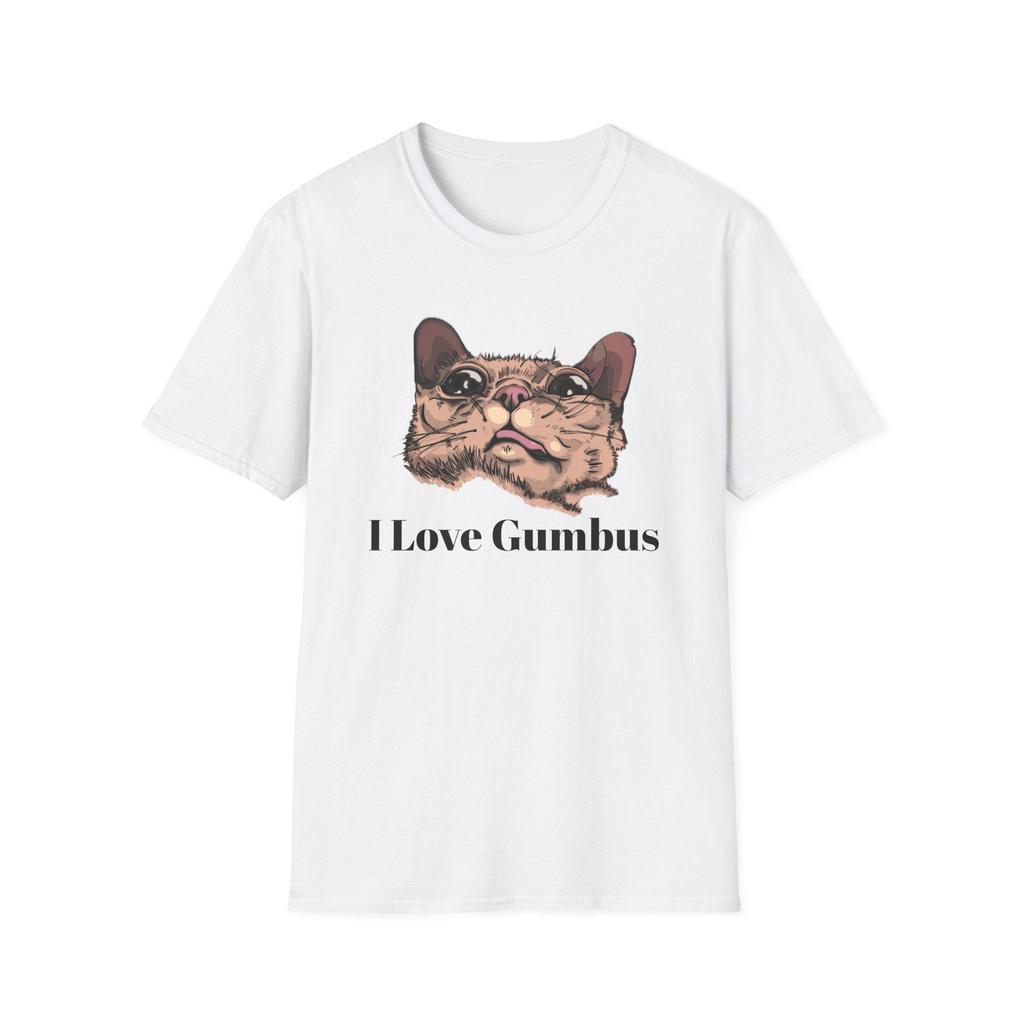 Lustiges Meme Ich Liebe Gumbus Katze Herren Damen T-Shirt Streetwear Oversized Lässig Geschenk Y2K Baumwolle Vintage T-Shirt Kurzarm lockeres Oberteil