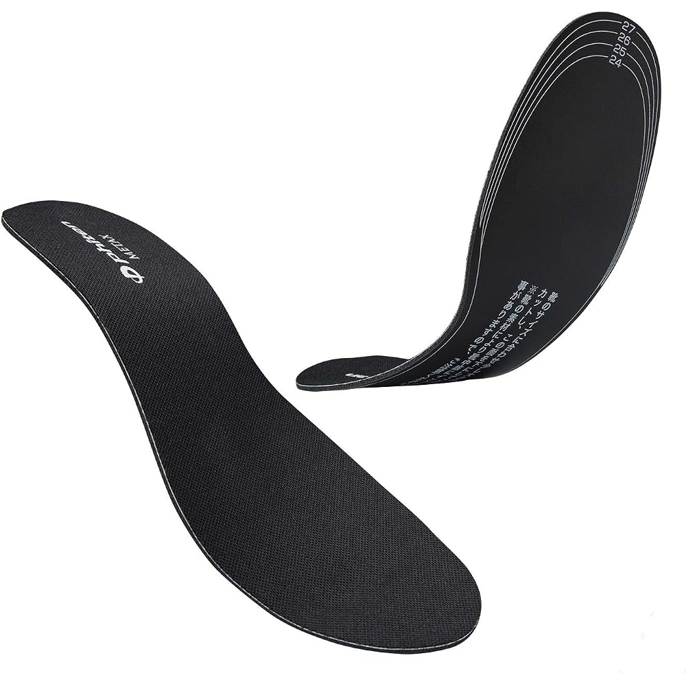 Phiten Metax Flat Insoles Shock Absorbing Low Rebound Cut-to-Size 24-28cm for Men and Women Foot Comfort