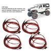 5PCS 4LED RC Lighting Kit Red White 5mm Universal RC Lighting System Kit for Traxxas for Hsp for Redcat for Tamiya