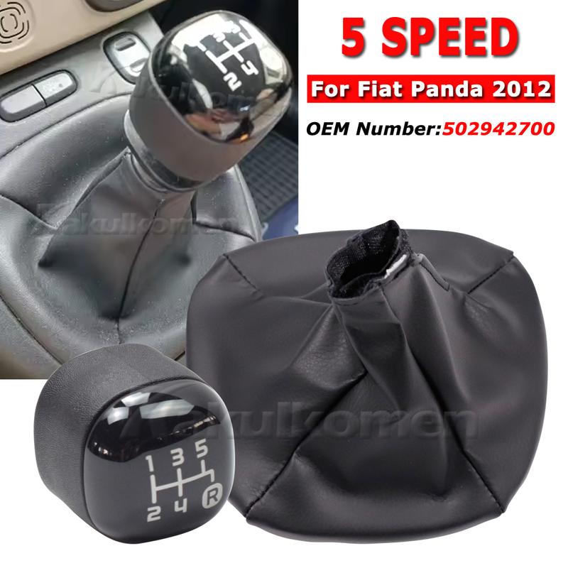 Car Gear Shift Knob Lever Change Gearbox Shifter Plastic For Fiat Panda 2012 Manual Transmission Handle 5 Speed Car Accessories