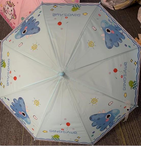 Children's Three-dimensional Umbrella Cute Cartoon Kindergarten Baby Umbrella Transparent Girl Boy Long Handle Umbrella Light Straight Handle Umbrella