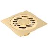 Golden Finish Floor Drain Square Large Caliber Hair Catcher Durable Floor Drainer Household