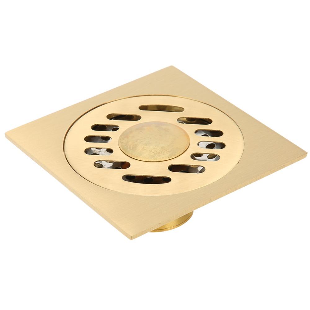 Copper Floor Drain Square Large Caliber Hair Catcher Durable Bathroom Drainer Kitchen