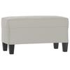 Bench Light Grey 70 X 35 X 41 Cm Microfibre Fabric