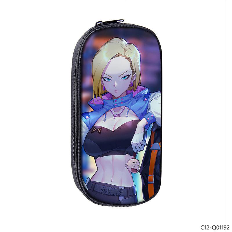 Dragon Ball Printed Polyester Pencil Case Student Stationery Box Portable Pencil Case Multifunctional Storage Bag