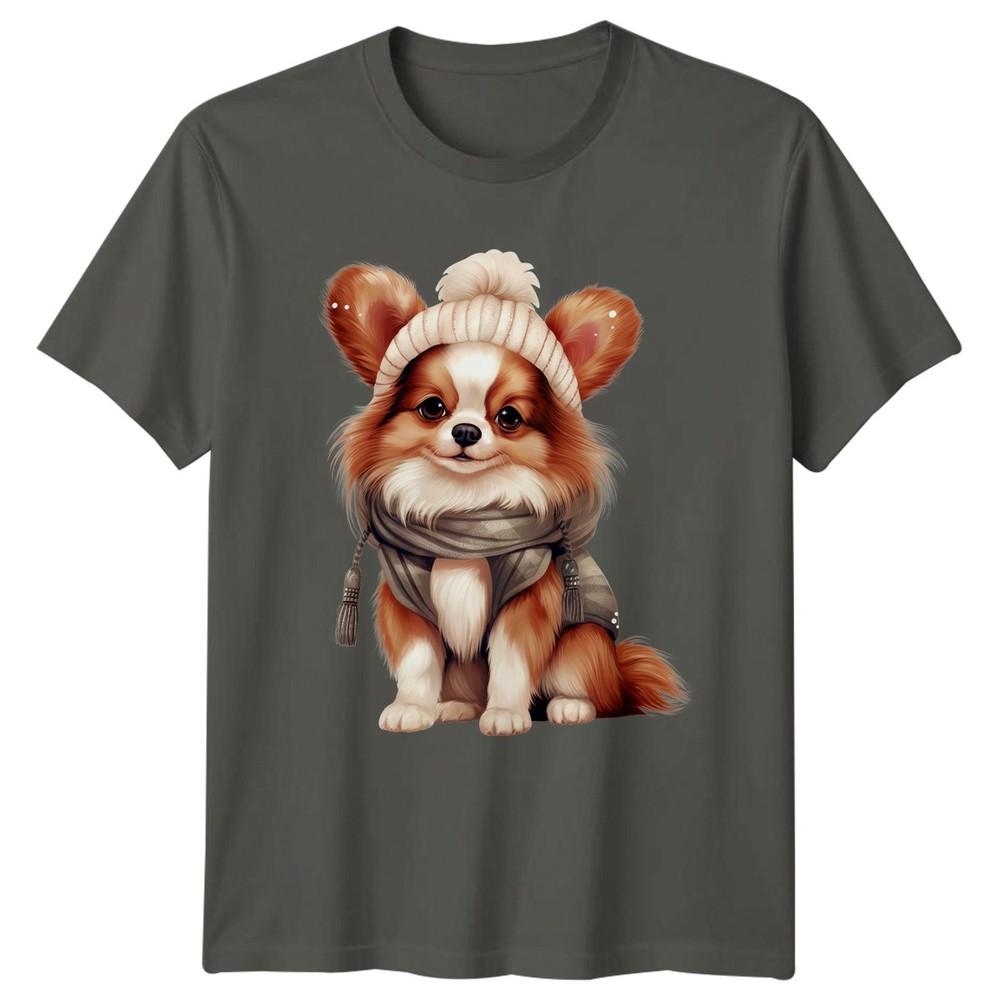 Cute Pekingese Dog Winter Hat Animals Unisex TShirt Unisex Graphic Tee S