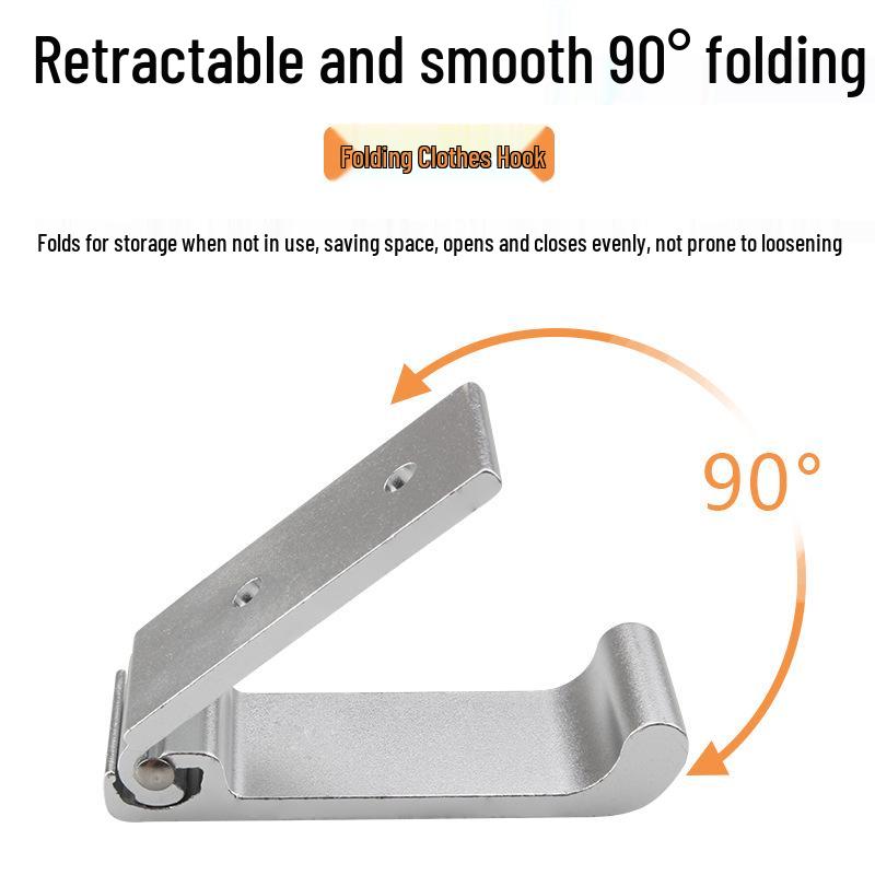 Wall-Mounted No-Drill Folding Coat and Hat Hooks