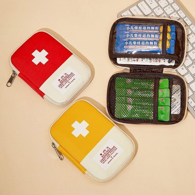 Travel Supplies First Aid Kit Organizer Portable Medicine Bag Cute Medical Emergency Pouch Household Medicine Pill Storage Bag