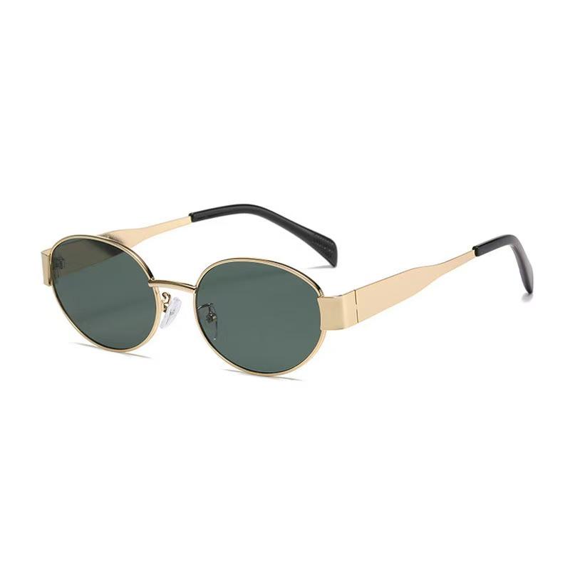 Fashion Retro Oval Sunglasses for Women Vintage Sun Glasses Women Luxury Small Metal Frame Classic Shades UV400 Eyewear