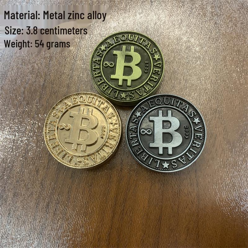 EDC Hand-Push Bitcoin Sound Coin Model: Creative Pop Toy for Stress Relief